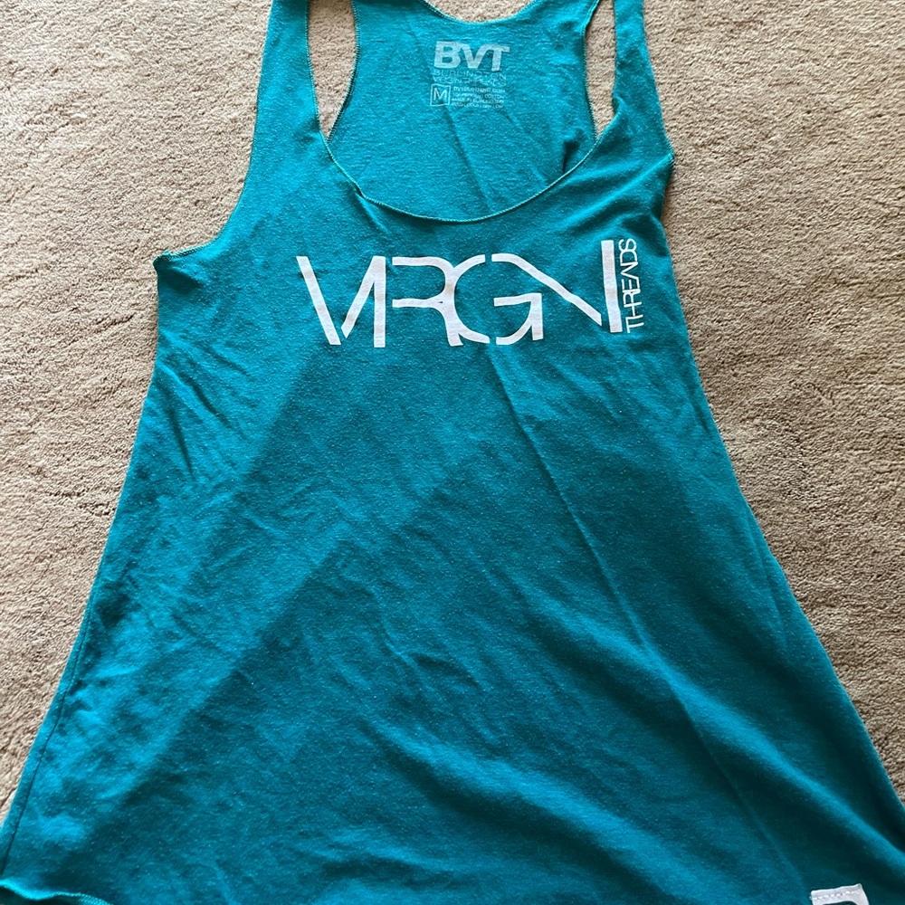 Blue Racerback Sleeveless Tank Top